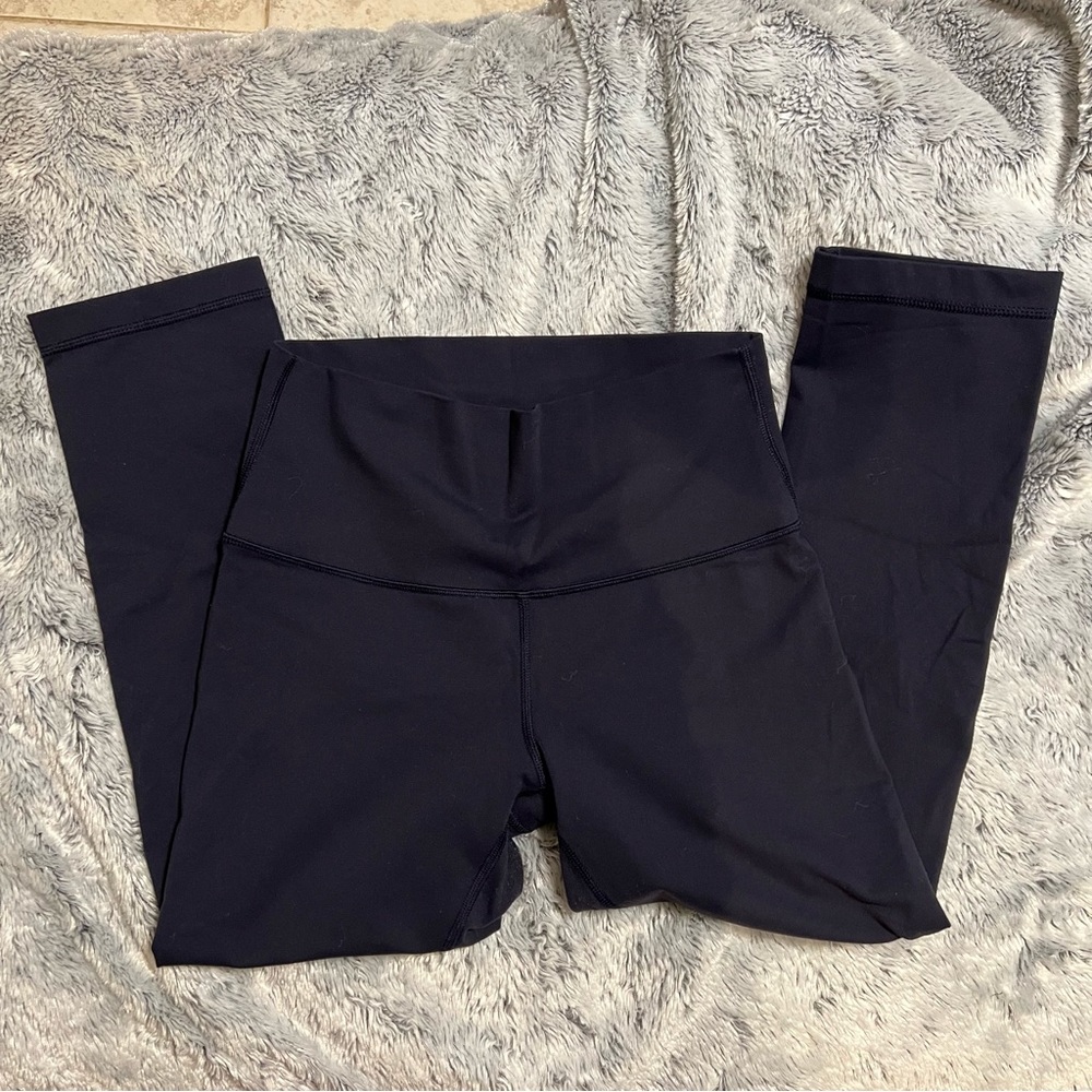 Lululemon HR 23 inch Wunder Under Crop Luon Navy